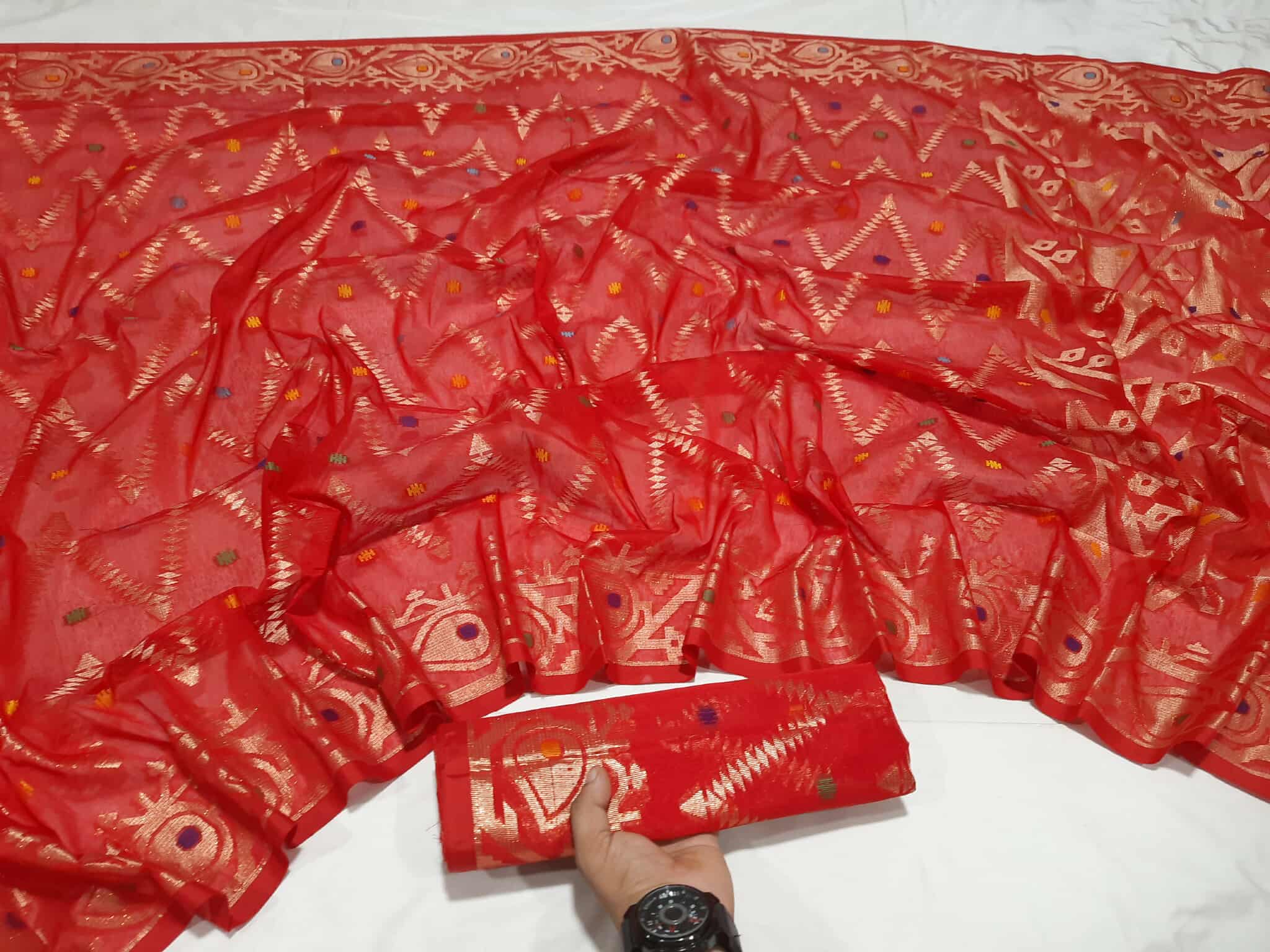 Sidur Kona Jamdhani Saree(সিদুর কনা জামদানী শাড়ি) - Image 3