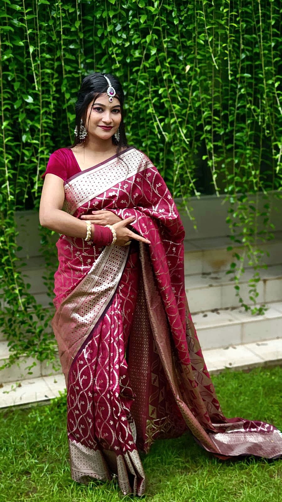 Gadoal silk Katan Saree (গাদোয়াল সিল্ক কাতান শাড়ি) - Image 2