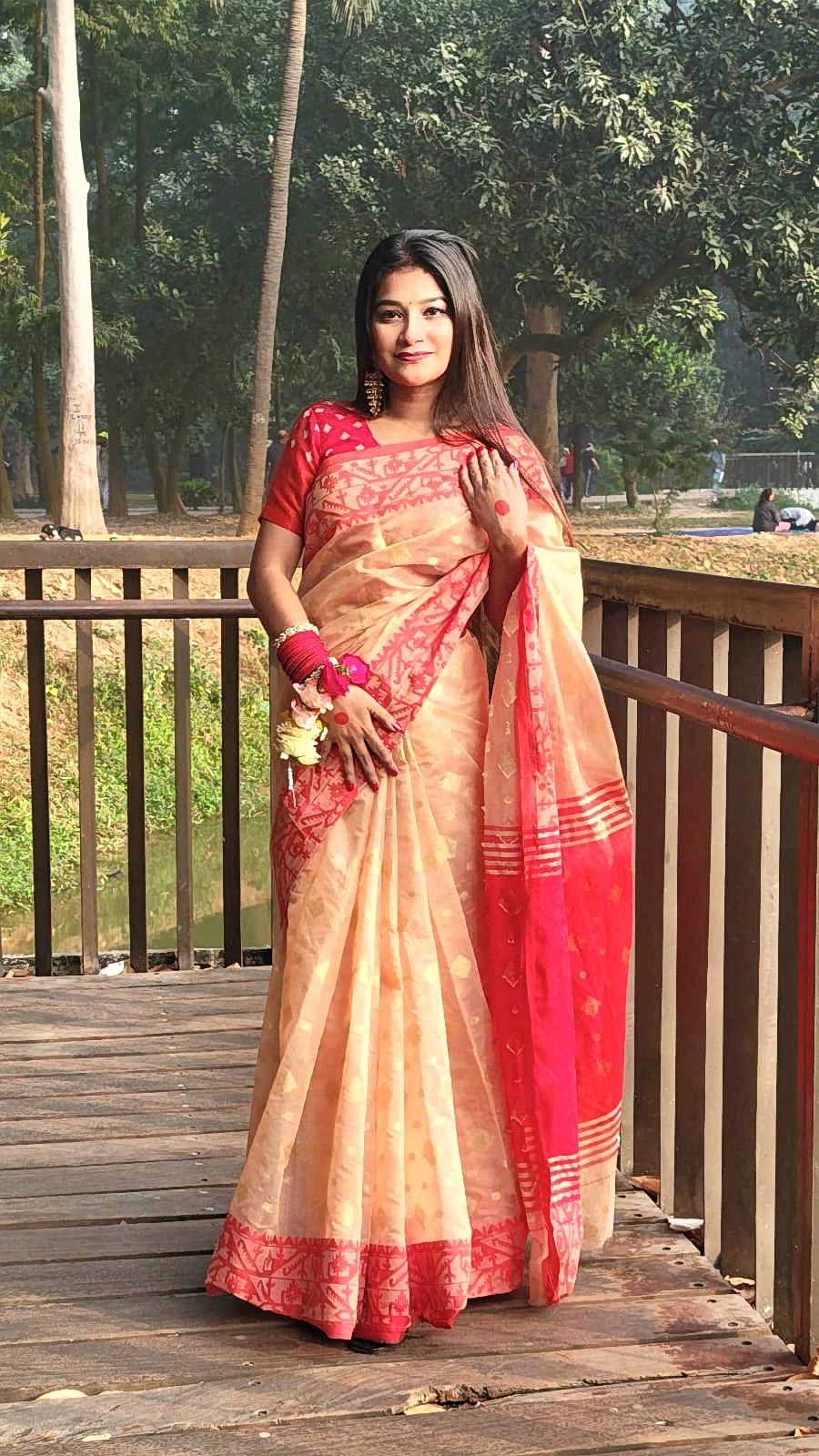 Sonchoita Silk Jamdani Saree (সঞ্চয়িতা সিল্ক জামদানী শাড়ি) - Image 2