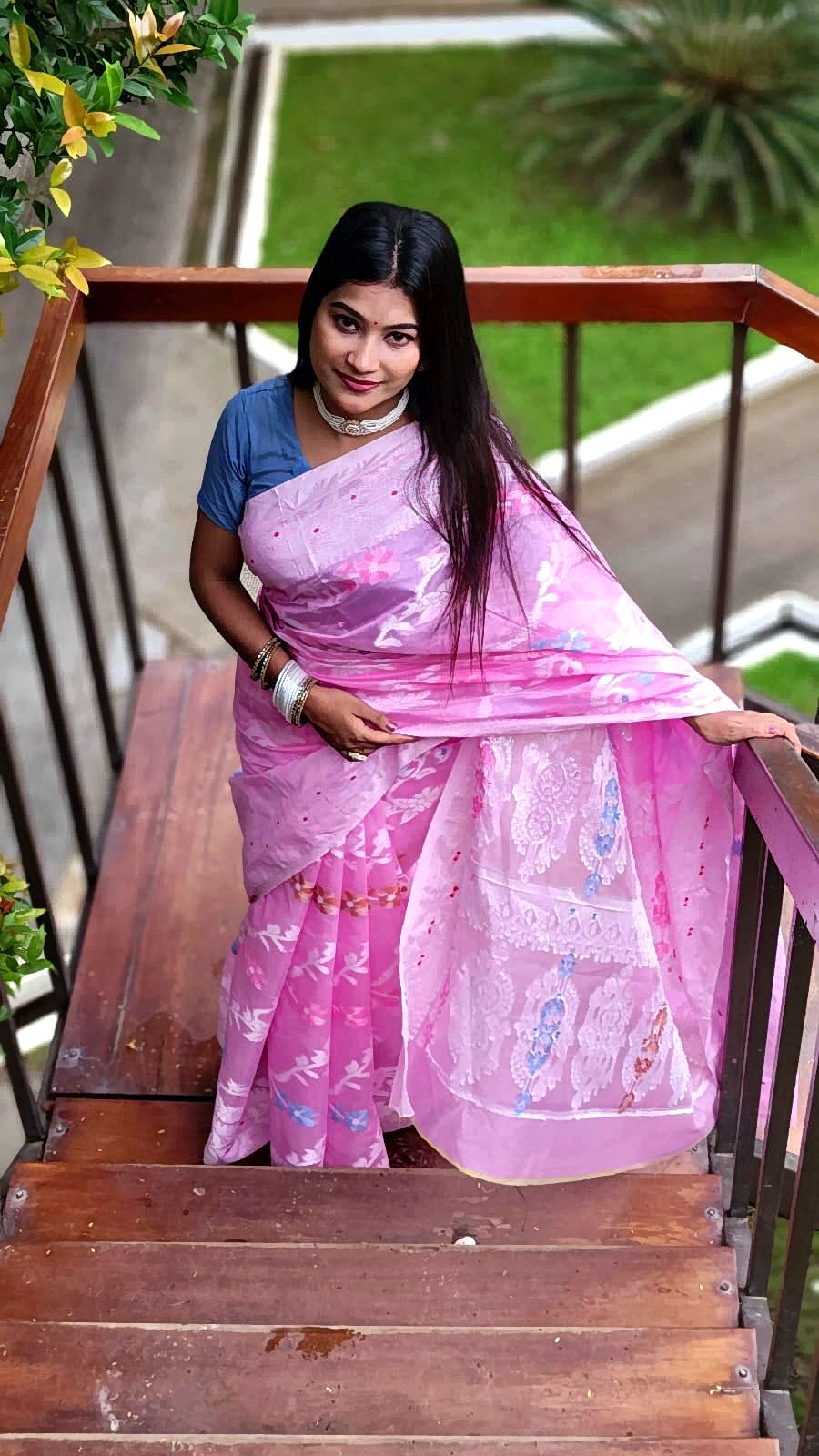 Bonolota Silk Jamdani Saree (বনলতা সিল্ক জামদানী শাড়ি) - Image 2