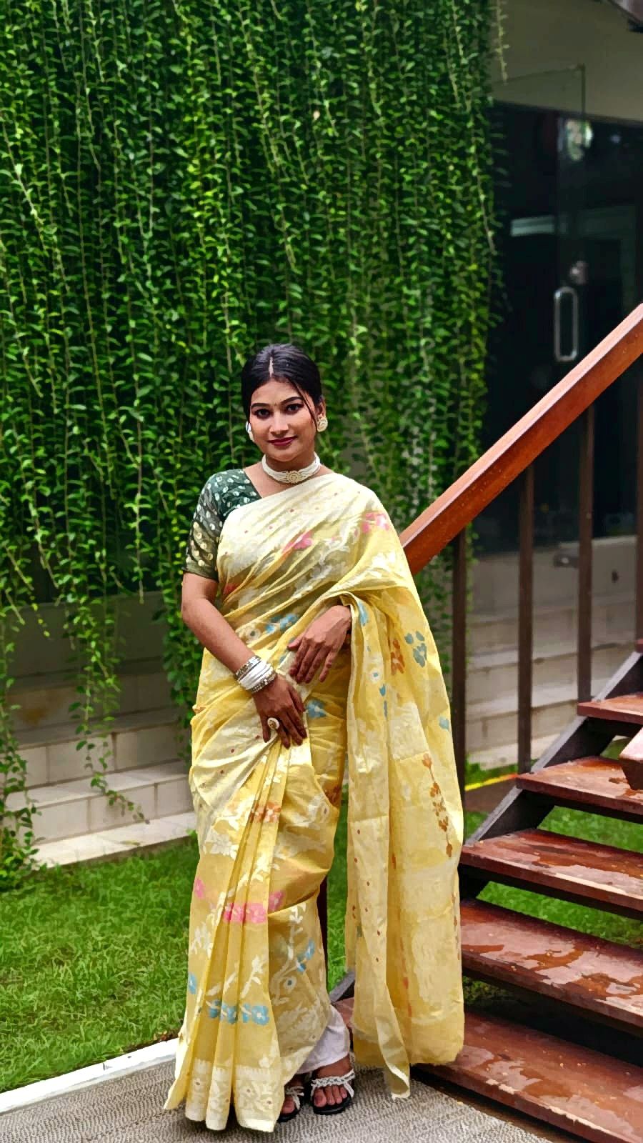 Bonolota Silk Jamdani Saree (বনলতা সিল্ক জামদানী শাড়ি) - Image 4