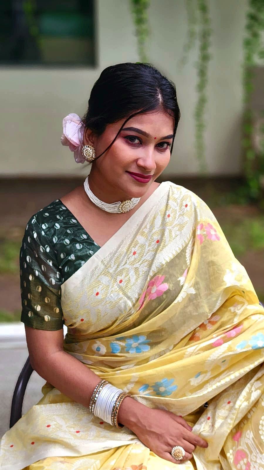 Bonolota Silk Jamdani Saree (বনলতা সিল্ক জামদানী শাড়ি)