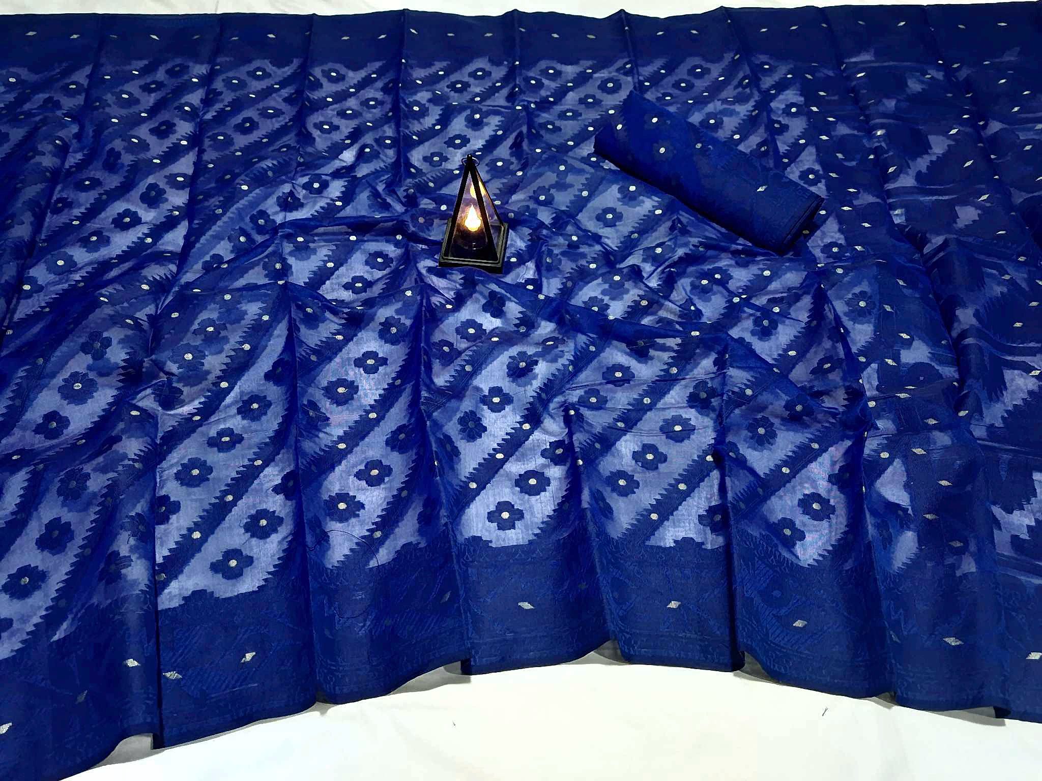 Nilanjona Jamdani Saree (নীলাঞ্জনা জামদানী শাড়ি) - Image 2
