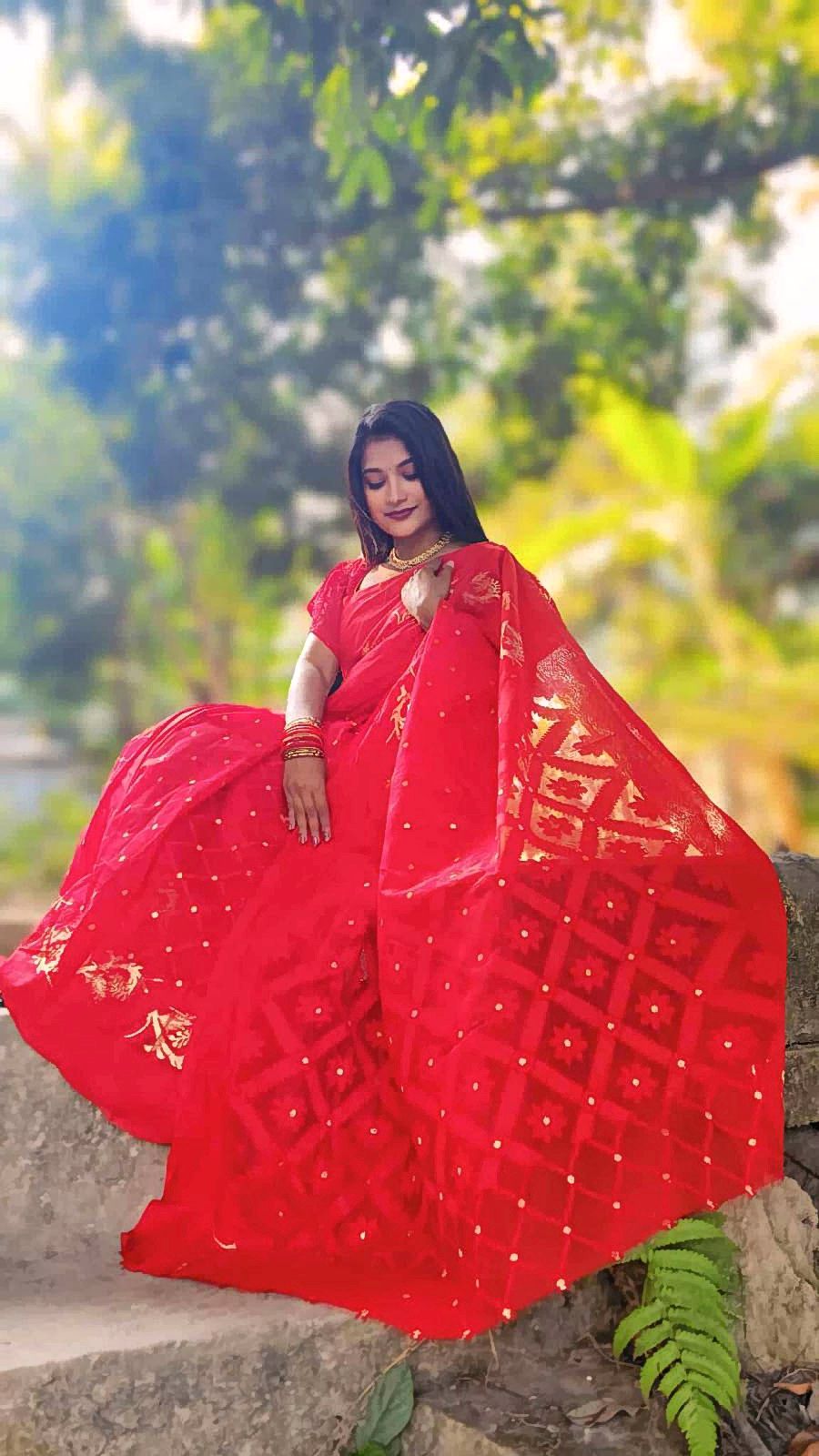 Bodhuya Jamdani Saree (বধুয়া জামদানী শাড়ি) - Image 2