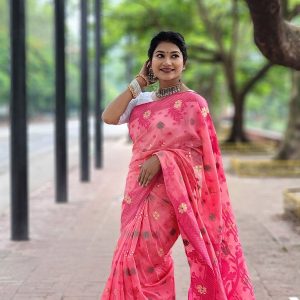 Fuler tura Jamdani Saree (ফুলের তোড়া জামদানী শাড়ি)