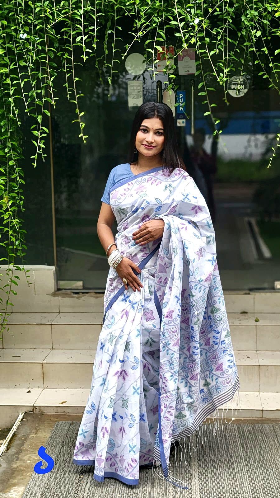 Rongguri tantuj Suti Saree( রঙঘুড়ি তন্তুজ সুতি শাড়ি) - Image 2