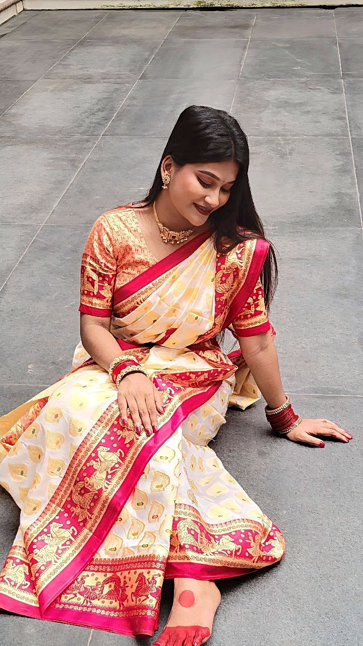 Palki Katan Saree( পালকি কাতান শাড়ি) - Image 3
