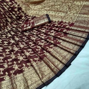 Nobabi Naksha Jamdhani Saree(নবাবী নকশা জামদানী শাড়ি)