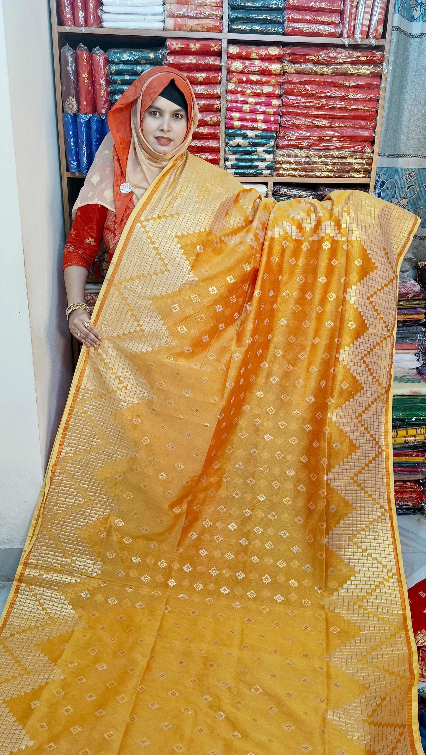 Jhilik Silk Jamdhani Saree (ঝিলিক সিল্ক জামদানী শাড়ি) - Image 6