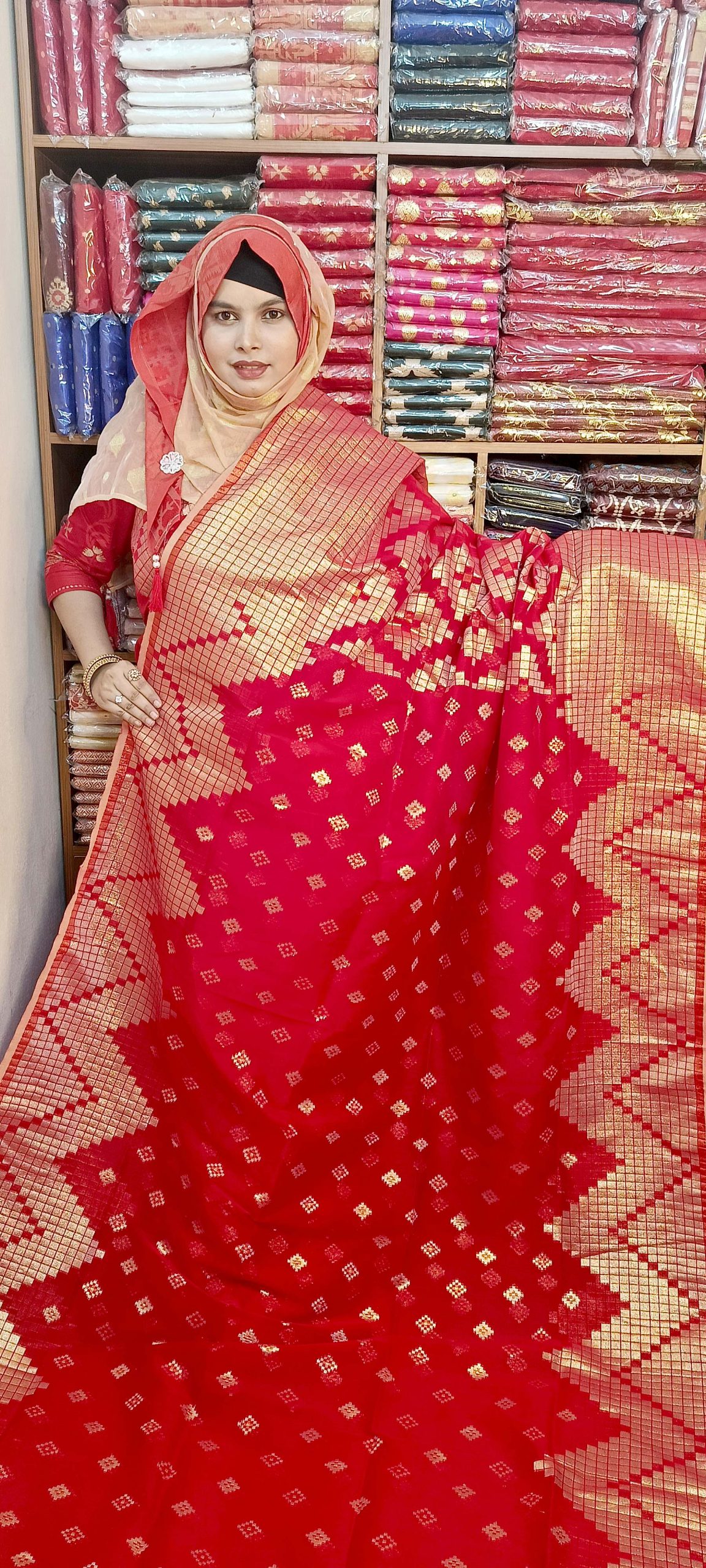 Jhilik Silk Jamdhani Saree (ঝিলিক সিল্ক জামদানী শাড়ি) - Image 7