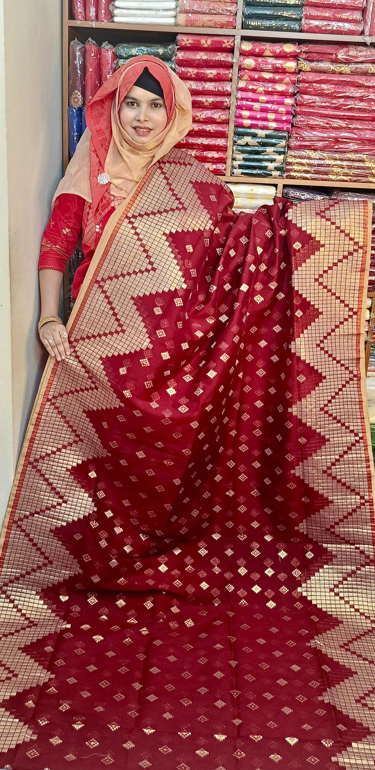 Jhilik Silk Jamdhani Saree (ঝিলিক সিল্ক জামদানী শাড়ি) - Image 5