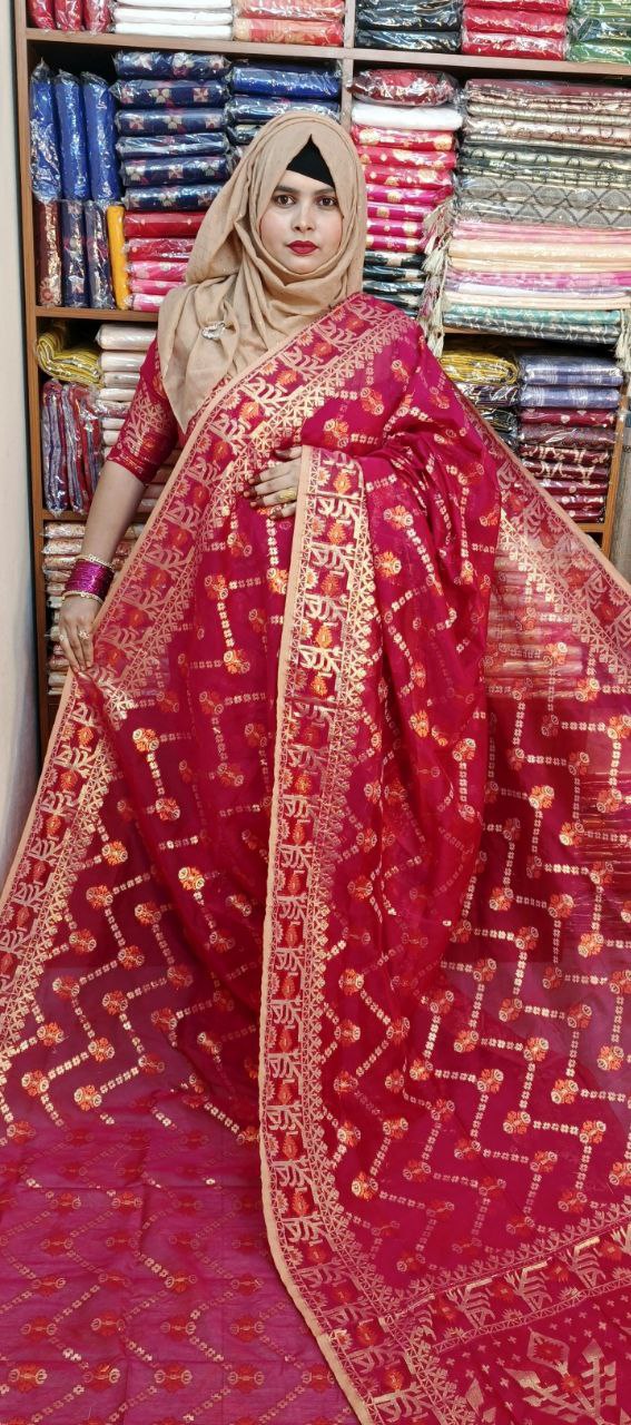 Sornochoya Jamdhani Saree (স্বর্ণ ছোঁয়া জামদানী শাড়ি) - Image 5