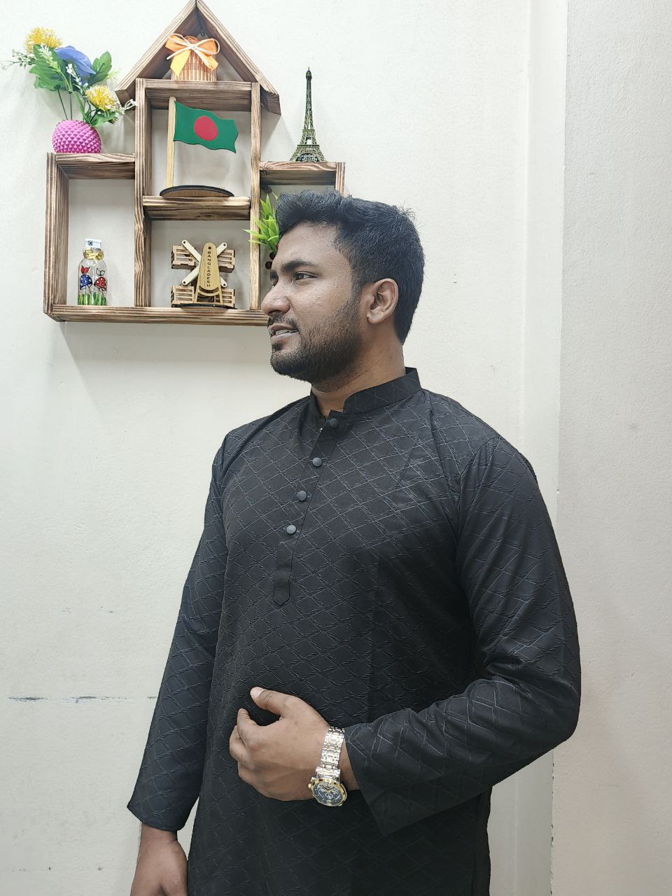Ceri Popkon Fabric Panjabi (চেরি পপকন ফ্রেব্রিক পাঞ্জাবি ) - Image 2