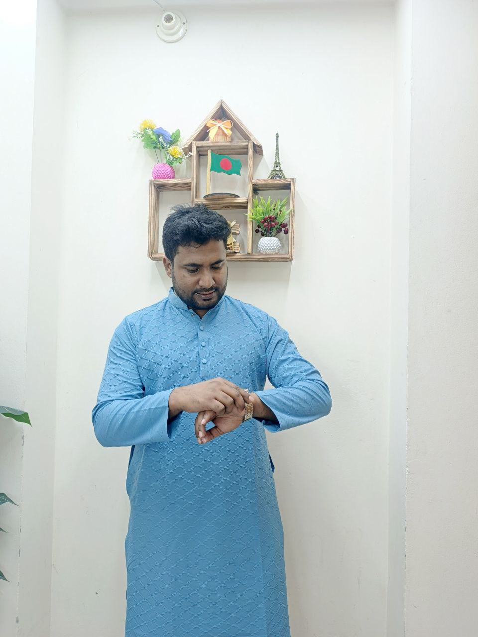 Ceri Popkon Fabric Panjabi (চেরি পপকন ফ্রেব্রিক পাঞ্জাবি ) - Image 10