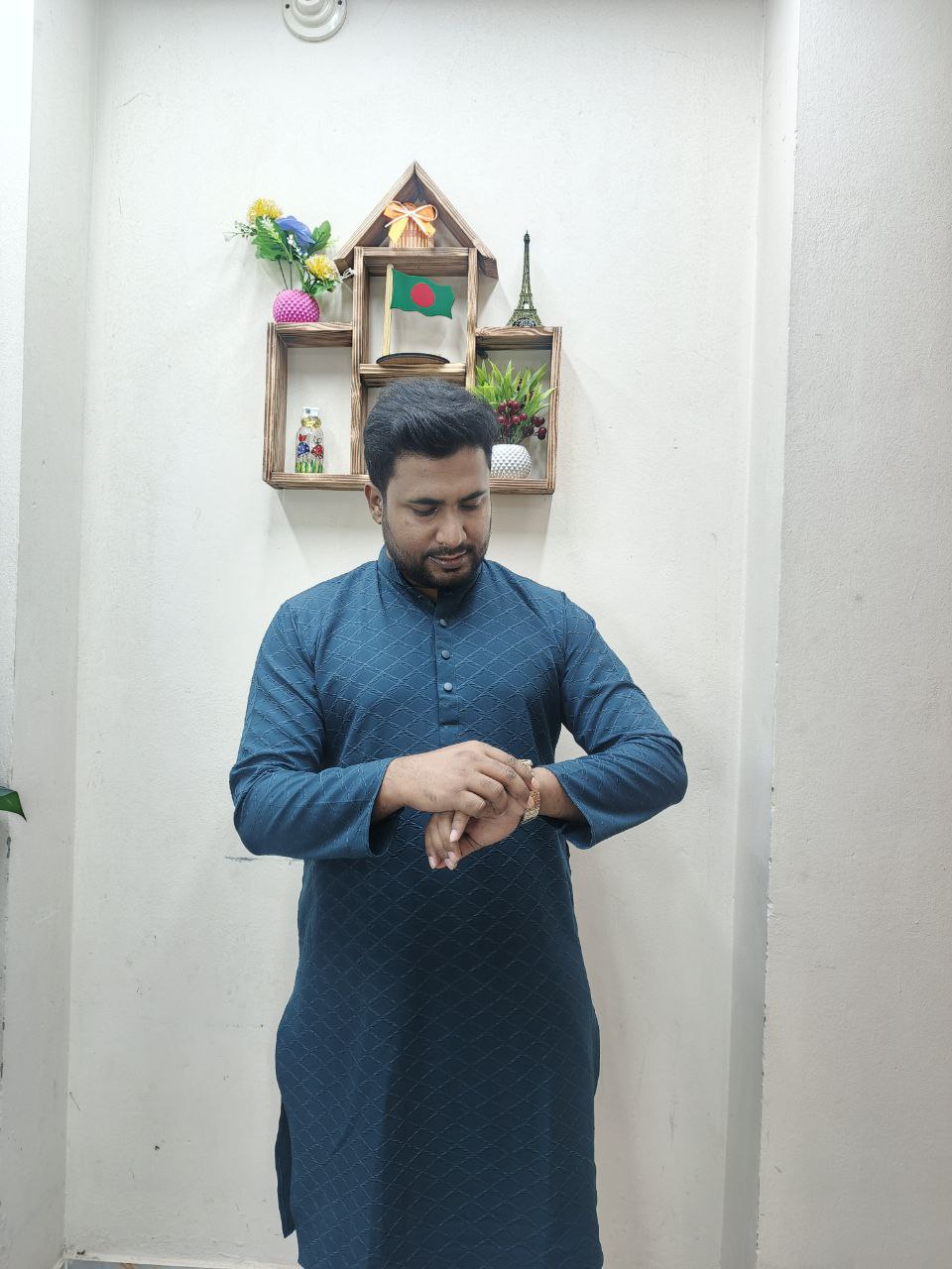 Ceri Popkon Fabric Panjabi (চেরি পপকন ফ্রেব্রিক পাঞ্জাবি ) - Image 9